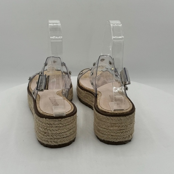 NEW SCHUTZ Cristiane Clear Embellished Wedge Espadrilles Size 6.5 MSRP $118 - Picture 5 of 7
